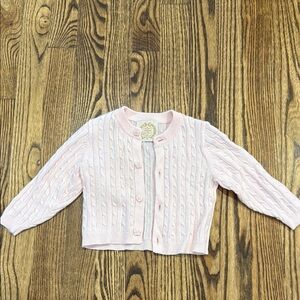 TBBC Pink Cable Knit baby Cardigan